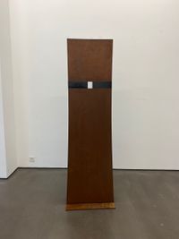 Skulptur, 2021, CorTen-Stahl, Diabas, 185x55x16,5cm