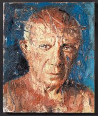 Pablo Picasso, 2011/2015, &Ouml;l auf Leinwand, 55 x 45 cm
